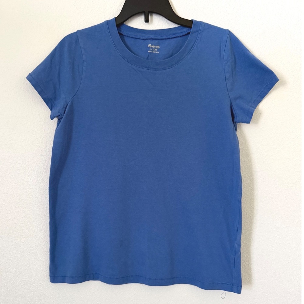 Madewell Northside Vintage Tee Blue Cotton Short Sleeve Crewneck T-Shirt XXS